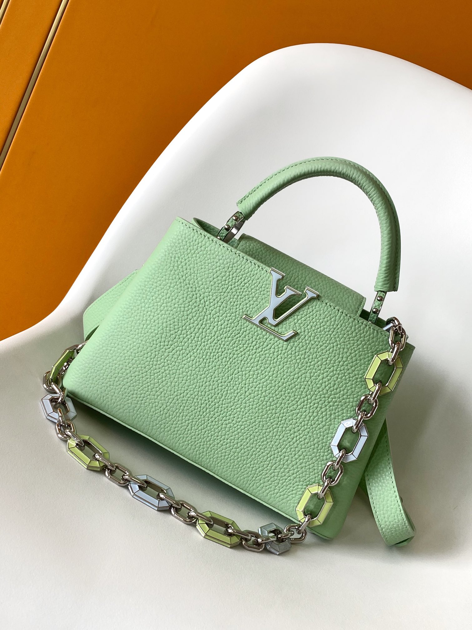 Louis Vuitton LV Capucines BB Handbag M24683 - Green Taurillon Leather