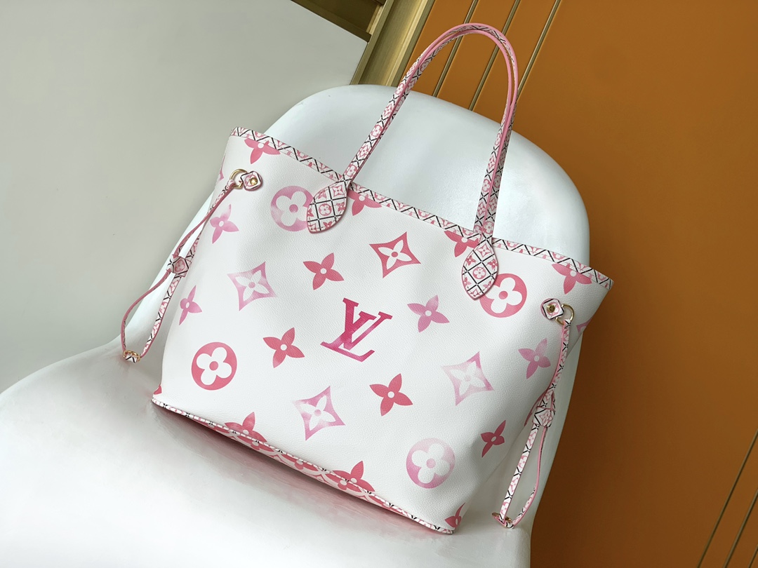 Louis Vuitton LV Neverfull MM M22980 - Fuchsia Giant Monogram