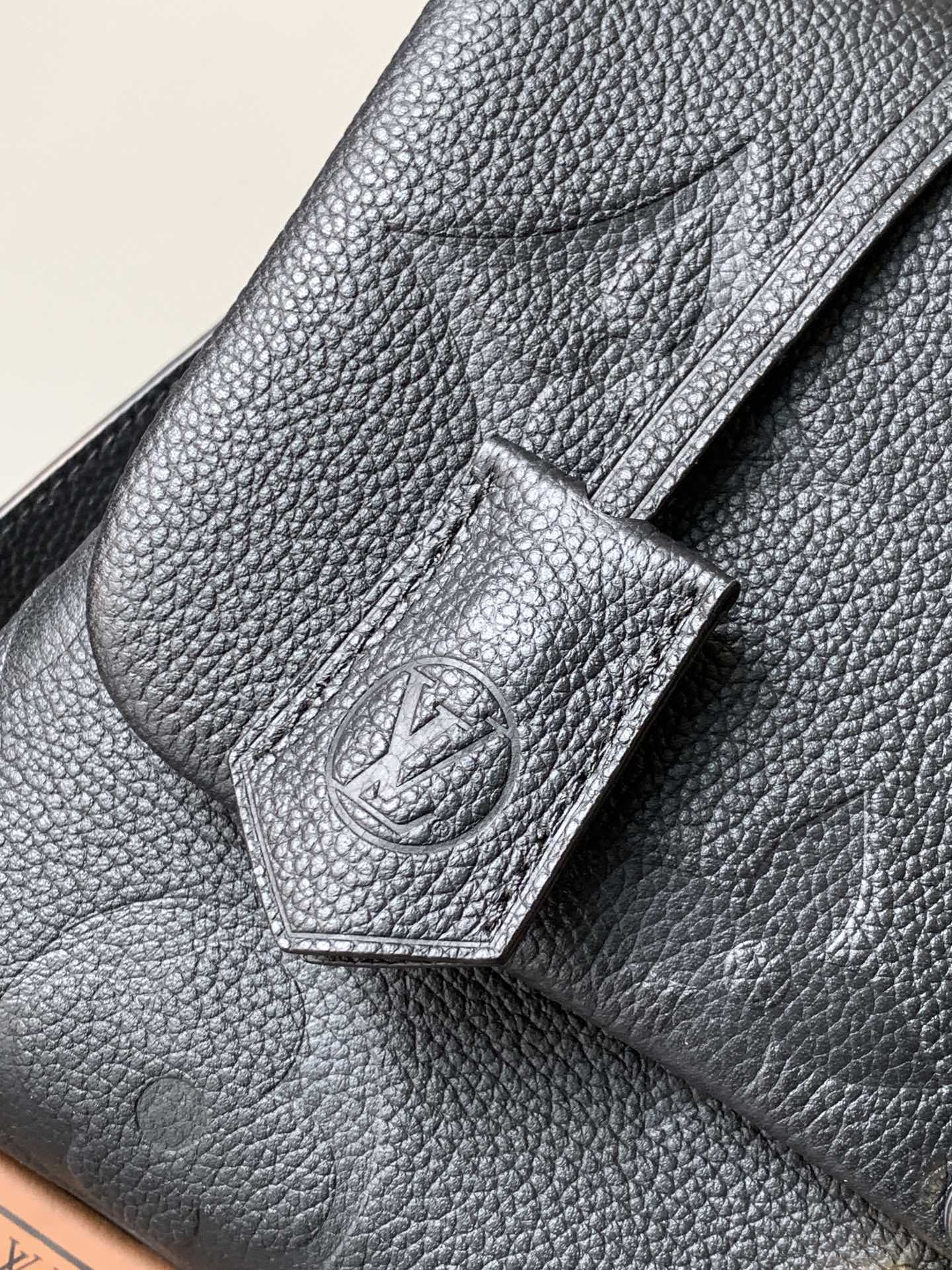 Louis Vuitton LV M45976 Madeleine MM Handbag in Embossed Black