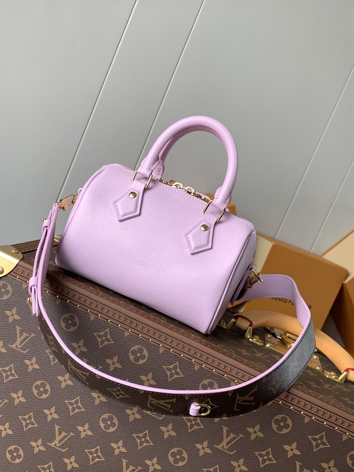 Louis Vuitton LV Speedy 18 Bag M24598 Limited Edition Purple