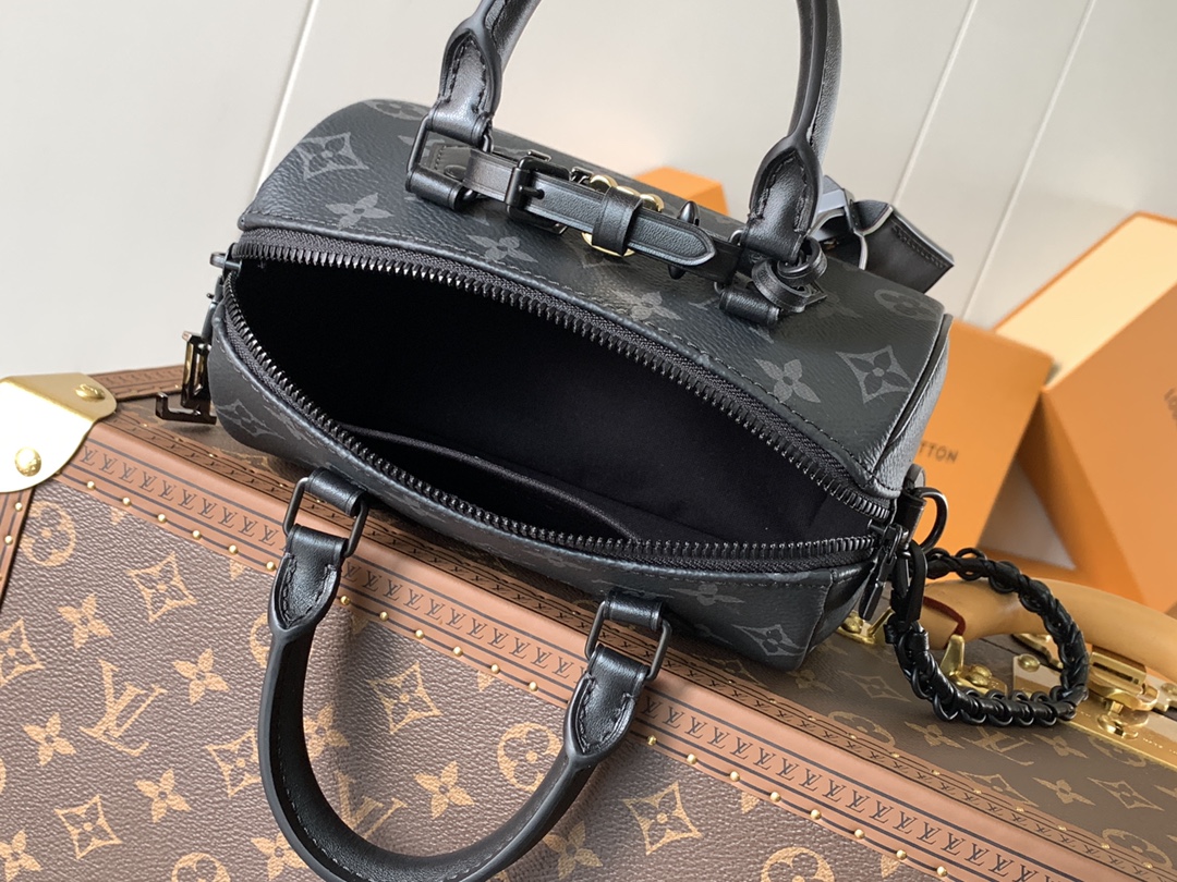  Louis Vuitton LV Speedy 18 Bag M24606 Limited Edition Black Floral