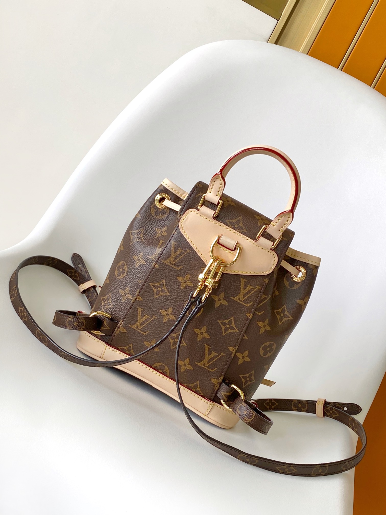 Louis Vuitton LV Montsouris Mini Backpack - Monogram Coated Canvas (Model M11199)