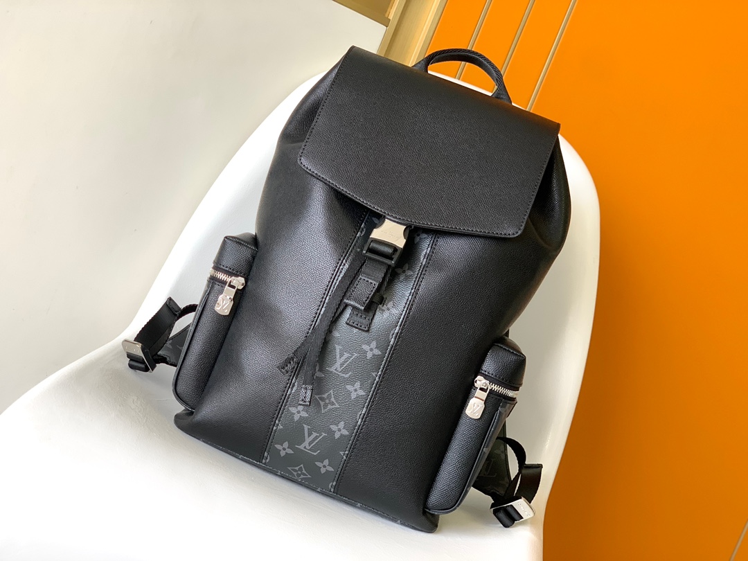 Louis Vuitton LV Ta?garama Outdoor Backpack - Ta?ga Leather & Monogram Eclipse Canvas (Model M30417)