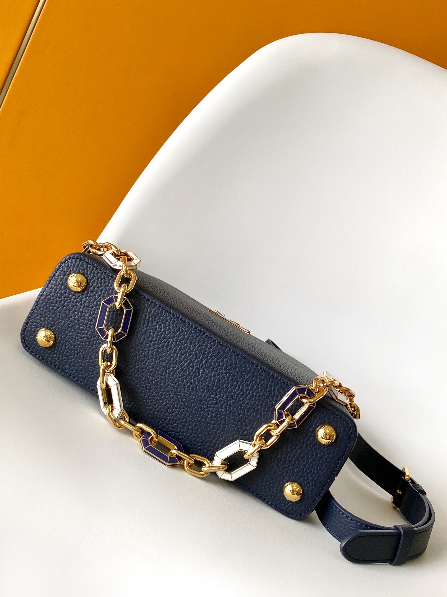 Louis Vuitton LV Capucines BB Handbag - M25211 (Navy Blue) - Small Size