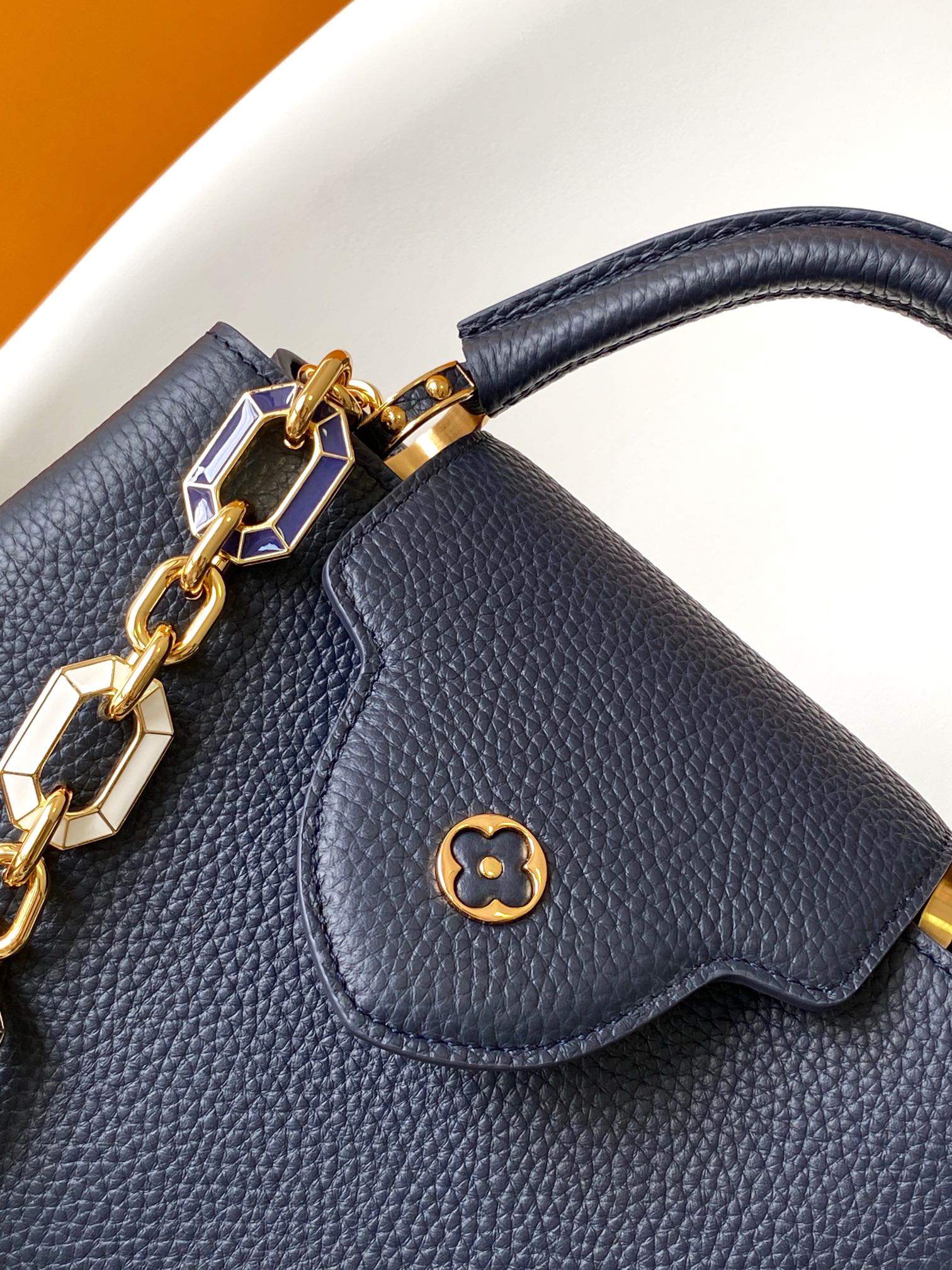 Louis Vuitton LV Capucines BB Handbag - M25211 (Navy Blue) - Small Size