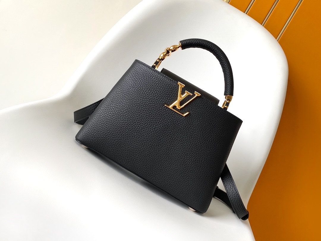 Louis Vuitton LV Capucines Mini Handbag - M23943 Black (Large)