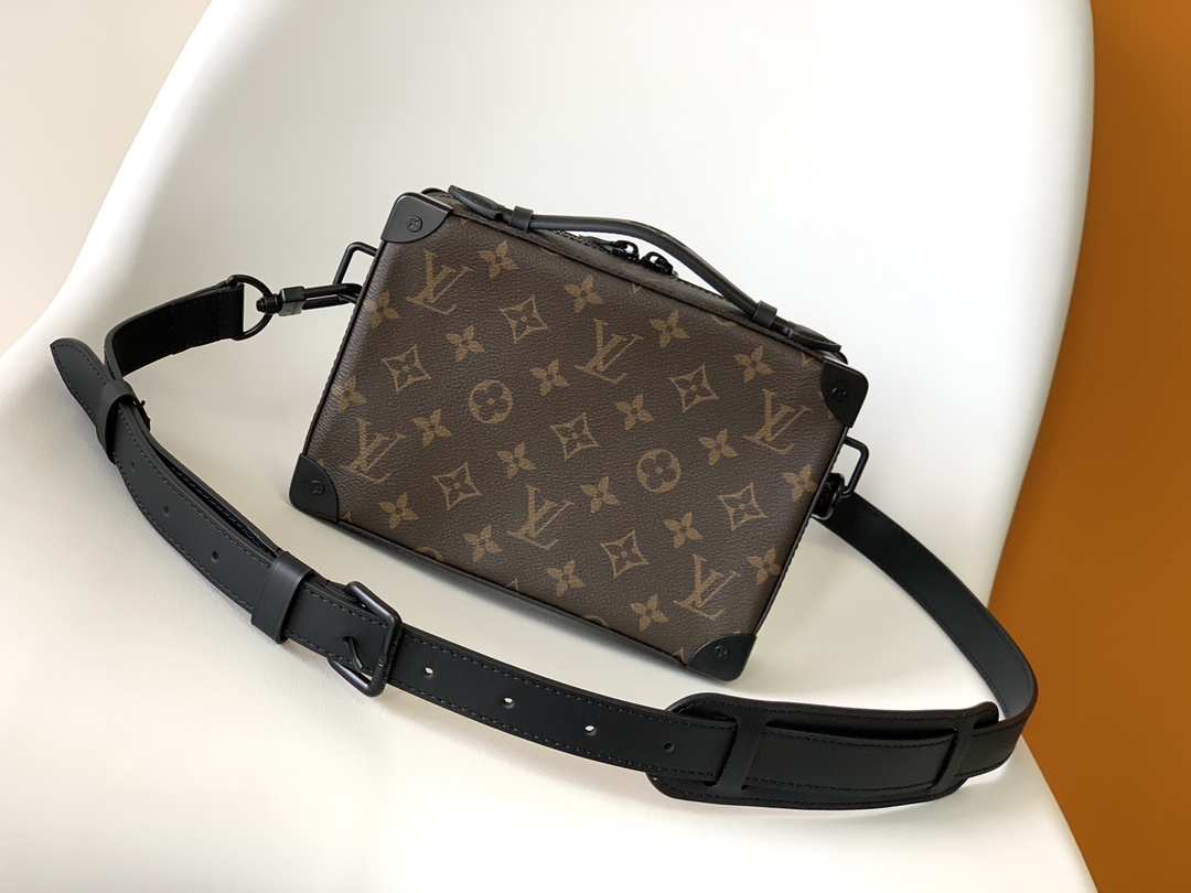 Louis Vuitton LV Handle Soft Trunk Bag - M45935 Monogram Macassar Black Stripe