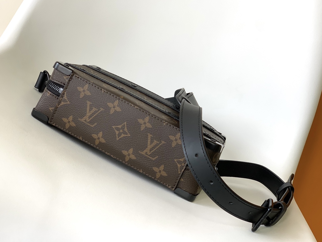 Louis Vuitton LV Handle Soft Trunk Bag - M45935 Monogram Macassar Black Stripe