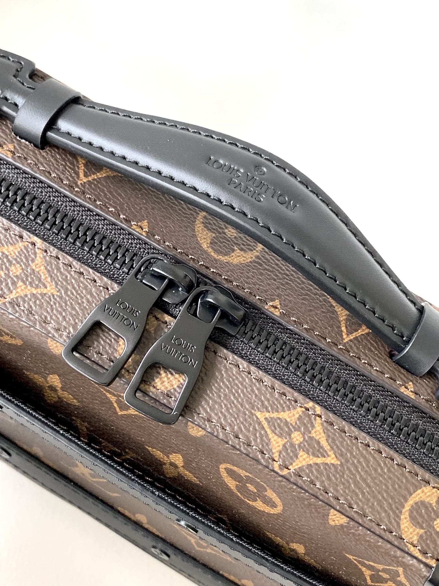 Louis Vuitton LV Handle Soft Trunk Bag - M45935 Monogram Macassar Black Stripe