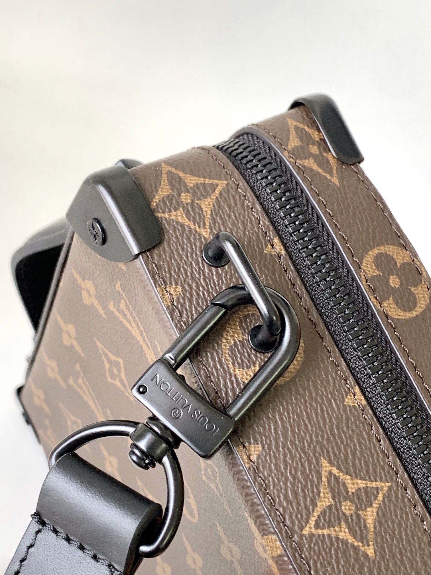 Louis Vuitton LV Handle Soft Trunk Bag - M45935 Monogram Macassar Black Stripe