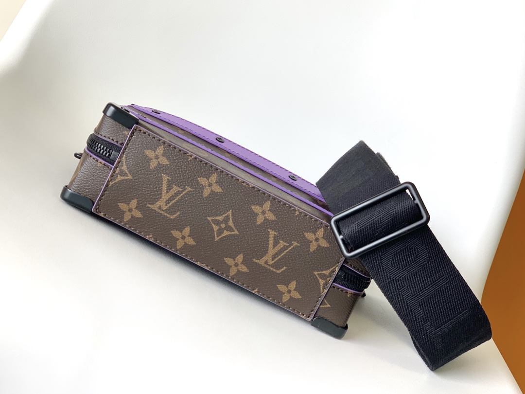 Louis Vuitton LV Handle Soft Trunk Bag - M46264 Monogram Macassar Purple Stripe