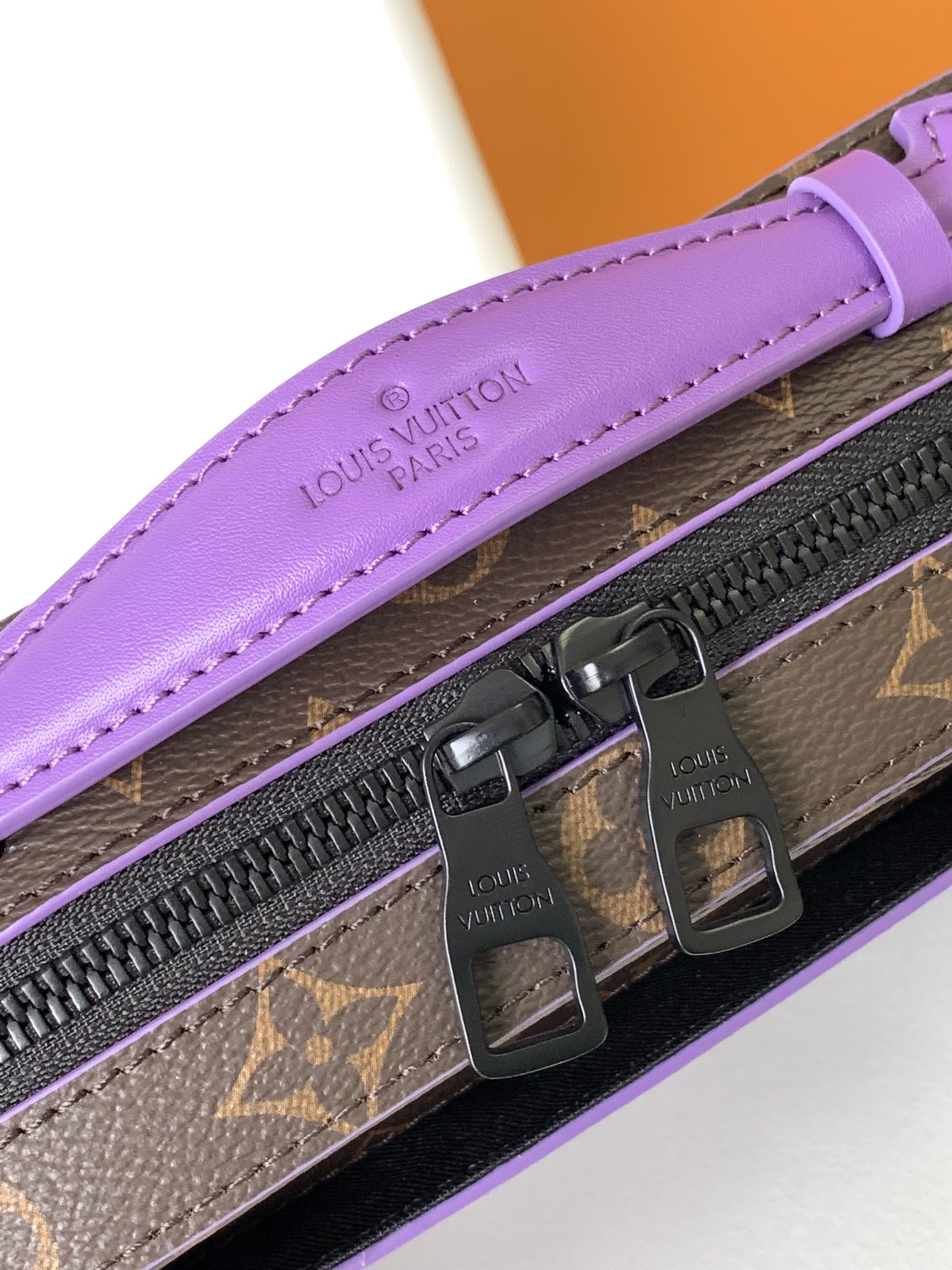 Louis Vuitton LV Handle Soft Trunk Bag - M46264 Monogram Macassar Purple Stripe